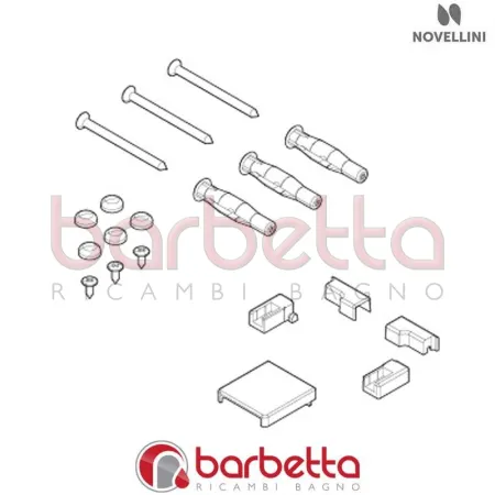 CONFEZIONE MONTAGGIO BN 01 FG INN FINITURA CROMO RICAMBIO NOVELLINI R01BNFG1-K