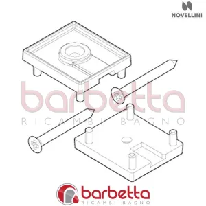 CONFEZIONE TAPPI SCHIENALE BN 01 FISSI YOUNG 2 IN FINITURA NERO RICAMBIO NOVELLINI R04BNFI1-H
