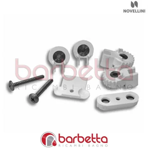 CONFEZIONE CERNIERE YOUNG SOFFIETTO IN FINITURA GRIGIO RICAMBIO NOVELLINI R02YOSO1-10