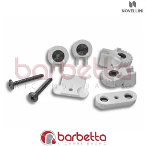 CONFEZIONE CERNIERE YOUNG SOFFIETTO IN FINITURA BIANCO RICAMBIO NOVELLINI R02YOSO1-30