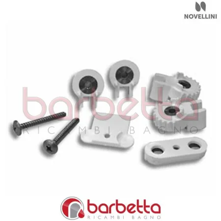 CONFEZIONE CERNIERE YOUNG SOFFIETTO IN FINITURA BIANCO RICAMBIO NOVELLINI R02YOSO1-30