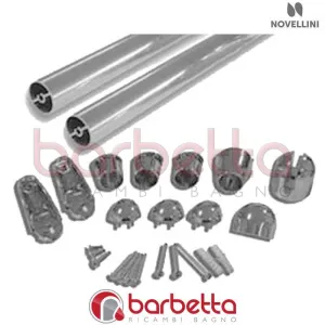 BARRE SOSTEGNO YOUNG R 80X100-80X120 IN FINITURA CROMO RICAMBIO NOVELLINI R80YOR80102-K