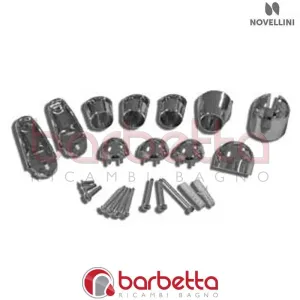 CONFEZIONE VITI PLASTICA BARRE SOSTEGNO IN FINITURA CROMO RICAMBIO NOVELLINI R801YOR80102-K