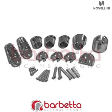 CONFEZIONE VITI PLASTICA BARRE SOSTEGNO IN FINITURA CROMO RICAMBIO NOVELLINI R801YOR80102-K
