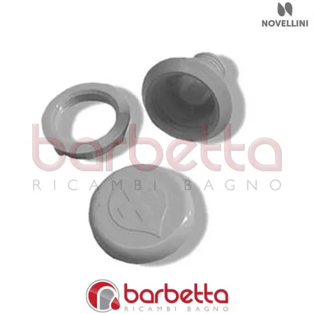 RABBOCCO COMPLETO CORPO RABBOCCO E TAPPO DISINFEZIONE IN FINITURA BIANCO RICAMBIO NOVELLINI RABDIS2-30