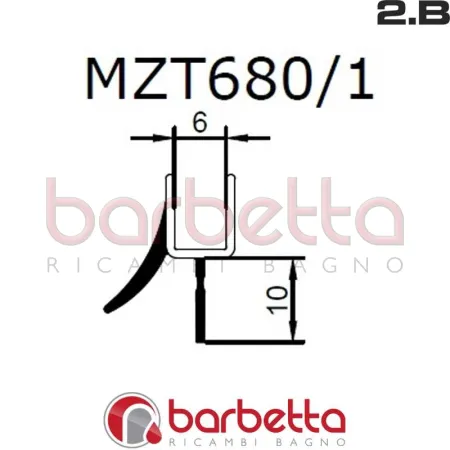 GUARNIZIONE DI TENUTA INFERIORE RICAMBIO 2B MZT680/1
