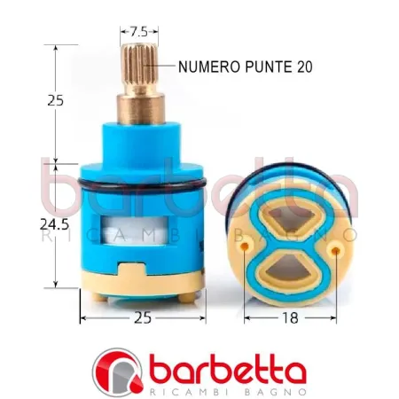 CARTUCCIA DEVIATRICE RICAMBIO UNIVERSALE 349100