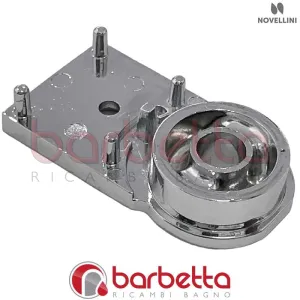 CONFEZIONE CERNIERA A MURO INFERIORE IN FINITURA CROMO N 01 V.02 RICAMBIO NOVELLINI R02BNMO02-K