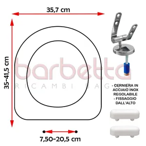 SEDILE COPRIWATER COMPATIBILE FALERII DUETTO TONDO BIANCO