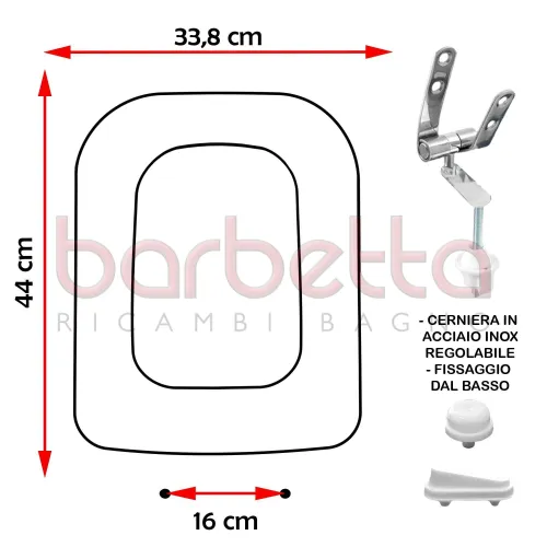SEDILE COPRIWATER COMPATIBILE IDEAL STANDARD CONCA BIANCO