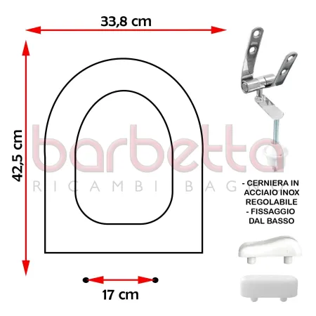SEDILE COPRIWATER COMPATIBILE SBORDONI DORA BIANCO