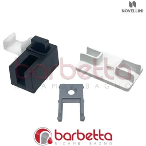 GRUPPO SGANCIAMENTO SX IN FINITURA NERO BW 01+GLAX 2.0 RICAMBIO NOVELLINI R06BWMOS1-H