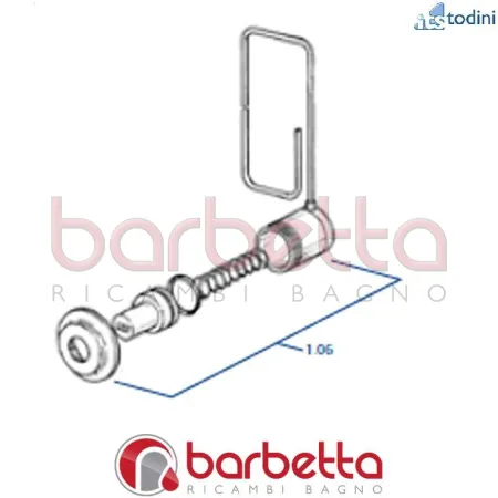 COMANDO PNEUMATICO CURVA R240 RICAMBIO ITS TODINI 1.06