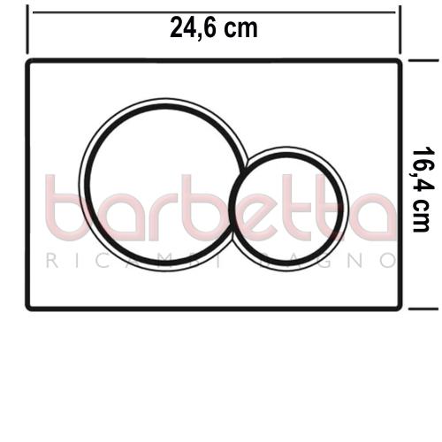 PLACCA RICAMBIO GEBERIT SIGMA01 DOPPIO TASTO BIANCA 115.770.11.5