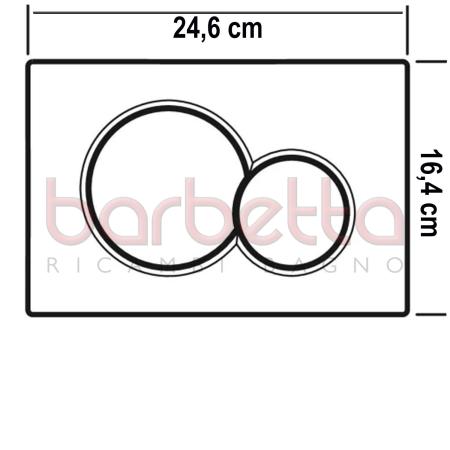 PLACCA RICAMBIO GEBERIT SIGMA01 DOPPIO TASTO BIANCA 115.770.11.5