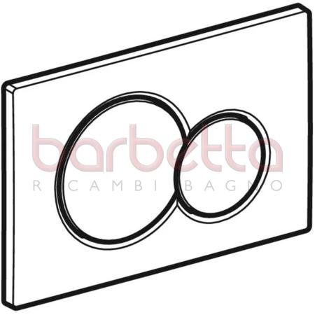 PLACCA RICAMBIO GEBERIT SIGMA01 DOPPIO TASTO BIANCA 115.770.11.5