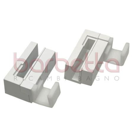 GRUPPO SGANCIAMENTO DX E SX BU 01 2A 2P IN FINITURA BIANCO RICAMBIO NOVELLINI R06BUMO1-A
