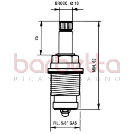 VITONE CLASSICO A PISTONE DA 5/8" RICAMBIO MAMOLI 07I