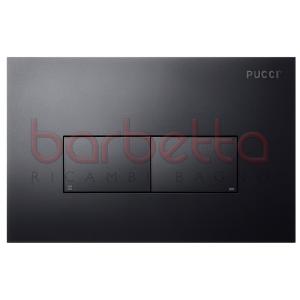 PLACCA PUCCI ECO LINEA PARETE NERA OPACA DUE PULSANTI 80230561