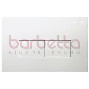 PLACCA PUCCI ECO LINEA PARETE BIANCA OPACA DUE PULSANTI 80230560