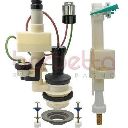 BATTERIA DI SCARICO DOPPIO FLUSSO IN PLASTICA UNIDUAL TREMOLADA 162.212.82