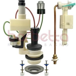 BATTERIA DI SCARICO DOPPIO FLUSSO CORPO IN PLASTICA UNIDUAL TREMOLA...
