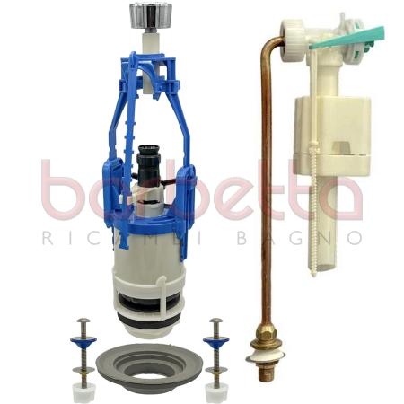 BATTERIA DI SCARICO DOPPIO FLUSSO CORPO IN PLASTICA DOUBLE PUSH TREMOLADA 180.212.83
