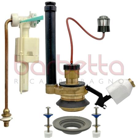 BATTERIE DI SCARICO DOPPIO FLUSSO SEDE INOX UNIDUAL TREMOLADA 1002.212.83