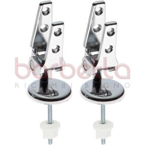 COPPIA CERNIERE SOVRAPPOSTA IN METALLO CROMO