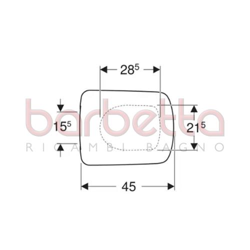 SEDILE COPRIWATER SELNOVA SQUARE RICAMBIO GEBERIT 500.332.01.1