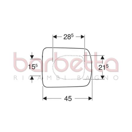 SEDILE COPRIWATER SELNOVA SQUARE RICAMBIO GEBERIT 500.332.01.1