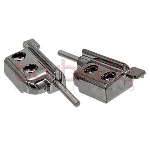 CONFEZIONE COPPIA CERNIERE BH 02 GIREVOLE IN FINITURA CROMO RICAMBIO NOVELLINI R02BH2G1-K