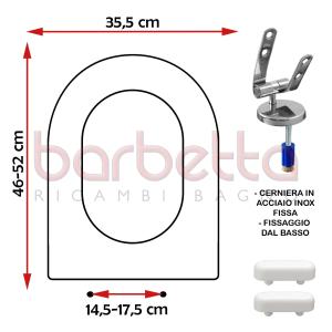 SEDILE COPRIWATER COMPATIBILE IDEAL STANDARD FIORILE LUSSO SOSPESO BIANCO