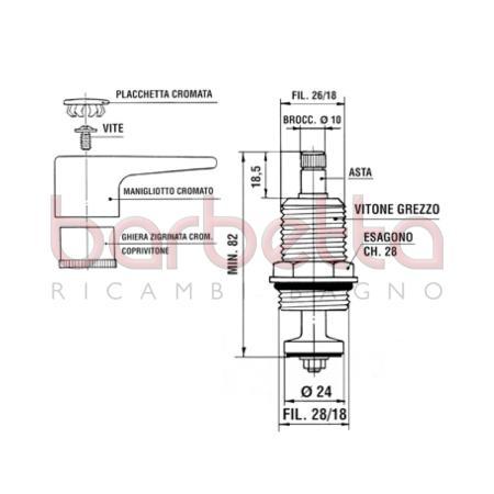 PASSO RAPIDO RICAMBIO MAMOLI 22E