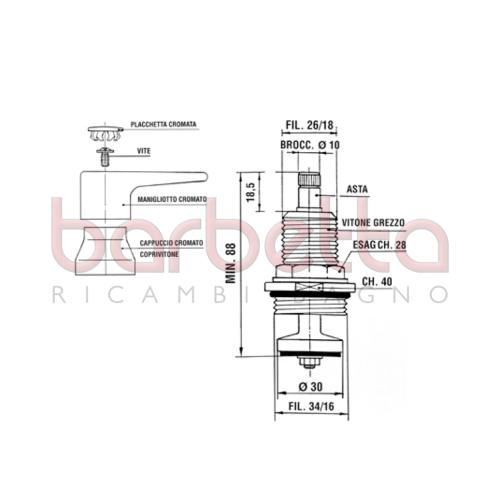 PASSO RAPIDO RICAMBIO MAMOLI 22H