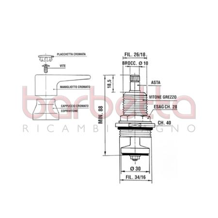 PASSO RAPIDO RICAMBIO MAMOLI 22H