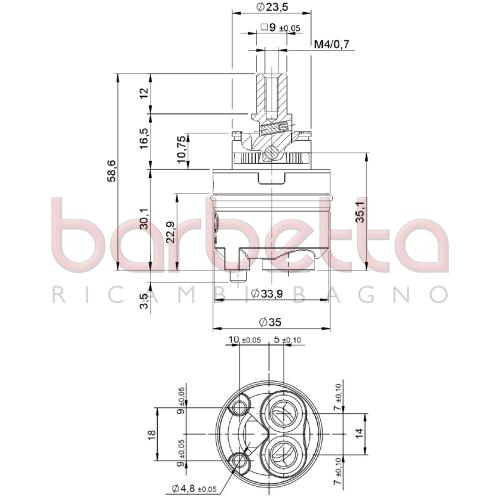 CARTUCCIA CERAMICA EX-35 TRN DUE SEDAL 08EX35S3501
