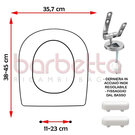 SEDILE COPRIWATER COMPATIBILE DURAVIT D-CODE BIANCO