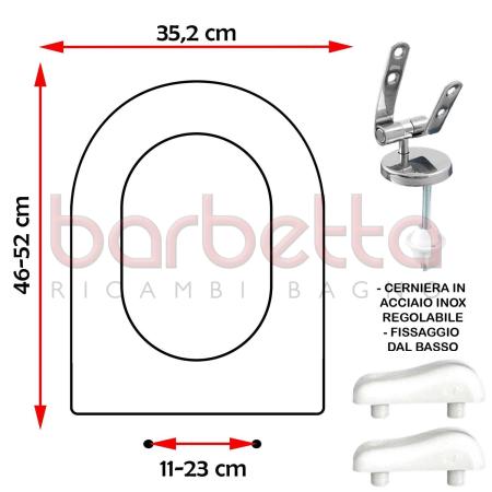 SEDILE COPRIWATER COMPATIBILE EOS ASTRO BIANCO