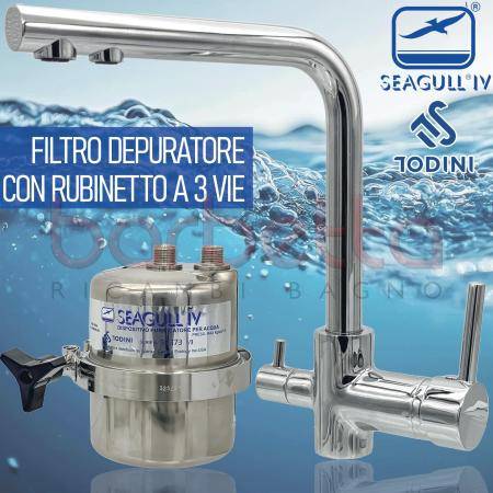DEPURATORE A FILTRO CON RUBINETTO SEAGULL DELUXE ITS TODINI 10.03/L