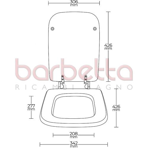 SEDILE RICAMBIO CONCA IDEAL STANDARD BIANCO LACCATO