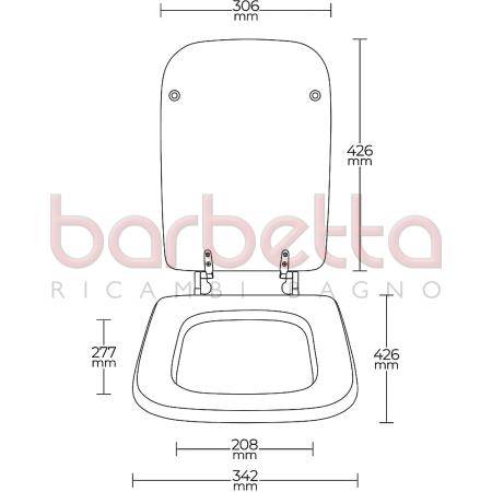 SEDILE RICAMBIO CONCA IDEAL STANDARD BIANCO LACCATO
