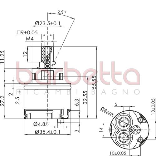CARTUCCIA MISCELATRICE RICAMBIO KEROX K35OP