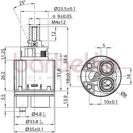 CARTUCCIA RICAMBIO CON DISTRIBUTORE ECO KEROX KN35B
