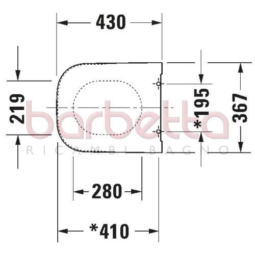 SEDILE COPRIWATER HAPPY D.2 RICAMBIO DURAVIT 0064590000