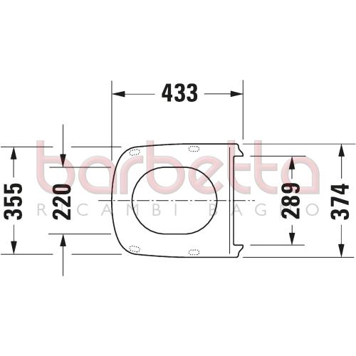 SEDILE COPRIWATER DURASTYLE RICAMBIO DURAVIT 0063710000