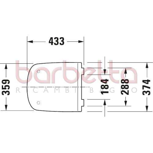 SEDILE COPRIWATER DURASTYLE SOFT CLOSE RICAMBIO DURAVIT 0063790000