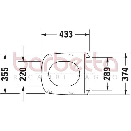 SEDILE COPRIWATER DURASTYLE SOFT CLOSE RICAMBIO DURAVIT 0063790000