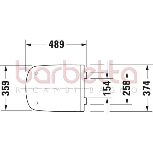 SEDILE COPRIWATER DURASTYLE ALLUNGATA RICAMBIO DURAVIT 0060510000
