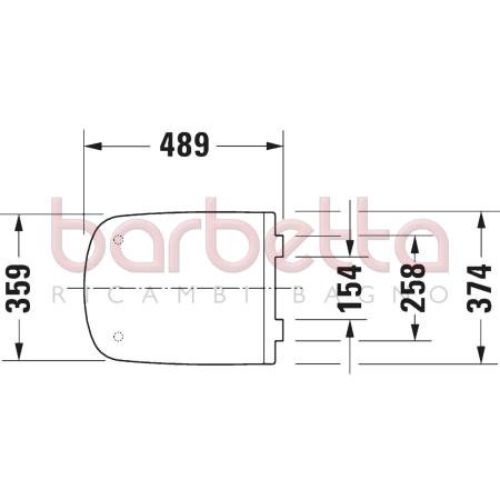 SEDILE COPRIWATER DURASTYLE ALLUNGATA RICAMBIO DURAVIT 0060510000